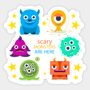 Monsters are here Sticker